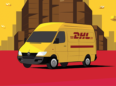 Narozeninová gratulační karta DHL Freight