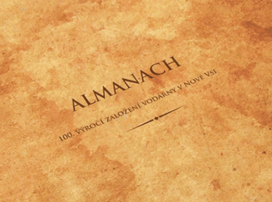 Almanach k 100. výročí založení vodárny v Nové Vsi - grafické zpracování, scan, sazba, tisk
