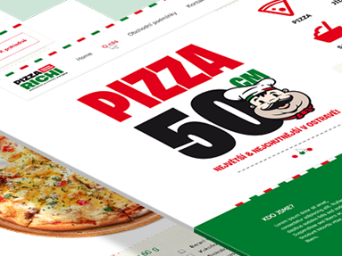 Internetové stránky s objednávkovým systémem a responzivním designem Pizza Richi